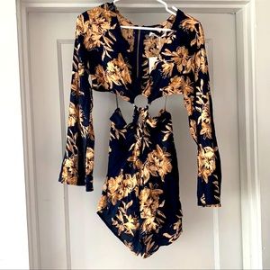Cut out floral dress.